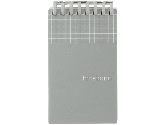 ●色：シルバー●規格：メモサイズ ８穴●罫線：薄色５ｍｍ方眼●仕様：リーフ：５０枚●外寸法：縦１３０×横７２×背幅１５ｍｍ●材質：表紙／ポリプロピレン（生地厚０．７５ｍｍ）、とじ具／ポリカーボネート、