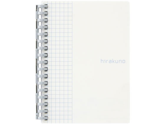 ●色：ホワイト●規格：Ａ６・Ｓ型 １７穴●罫線：薄色５ｍｍ方眼●仕様：リーフ：５０枚●外寸法：縦１４８×横１１６×背幅１５ｍｍ●材質：表紙／ポリプロピレン（生地厚０．７５ｍｍ）、とじ具／ポリカーボネー