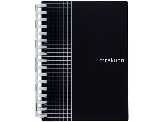 ●色：ブラック●規格：Ａ６・Ｓ型 １７穴●罫線：薄色５ｍｍ方眼●仕様：リーフ：５０枚●外寸法：縦１４８×横１１６×背幅１５ｍｍ●材質：表紙／ポリプロピレン（生地厚０．７５ｍｍ）、とじ具／ポリカーボネー