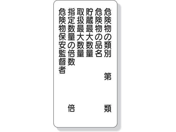 ●型番：319-09●表示内容：危険物の類別その他 ●取付仕様：穴4ヵ所 ●縦（mm）：600 ●横（mm）：300 ●厚さ（mm）：0．5●取付方法：ビス止め（ビス別売） ●取付穴径：4mm●鉄板●