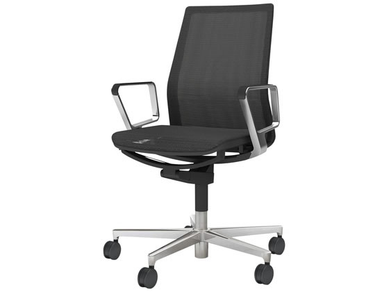 ●品番：Ｃ０１−Ｐ１６１ＭＷ−ＢＥ６Ｅ６２●カラー／［本体］ブラック［張地］ブラック●外寸法／幅６９０×奥行５４０×高さ９０５〜９９５ｍｍ●座面寸法／幅４６０×奥行４３０ｍｍ●肘内間／幅４９０ｍｍ●肘