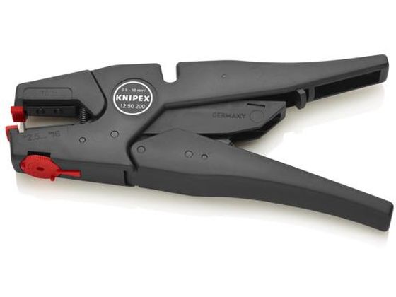 ●メーカー：ＫＮＩＰＥＸ（クニペックス）●型番：１２５０２００●全長：２００ｍｍ●能力（より線）：２．５〜１６．０ｍｍ２●重量：２０２ｇ●材質：本体：ファイバーグラス強化プラスチック、刃：特殊工具鋼（