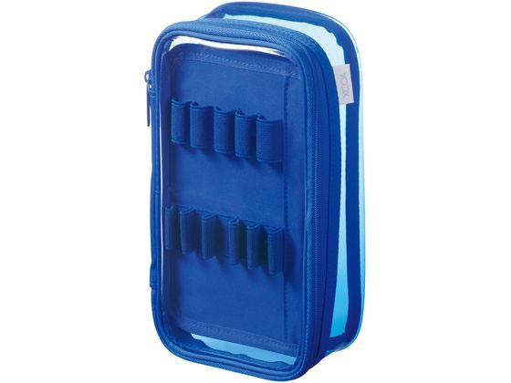 リヒトラブ XCOA リバーシブルクリアーペンケース コバルトブルー