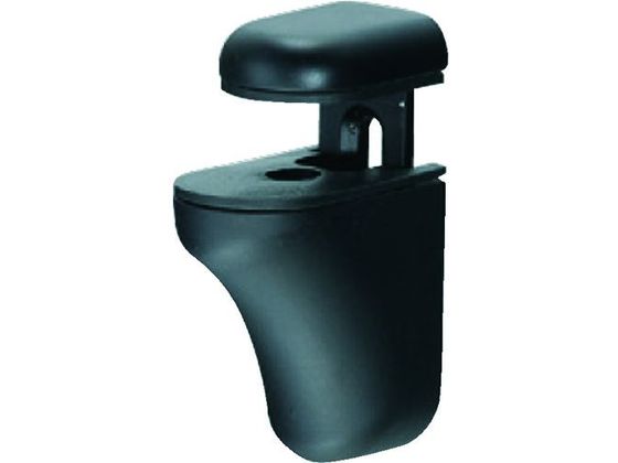 ●型番：TSG221-BK●色：黒艶消し ●棚板厚2〜21mm用 ●奥行（mm）：40 ●表面仕上：焼付塗装 ●幅（mm）：24●棚板2〜21mm用●亜鉛合金、エラストマー●タッピンねじ鍋頭（鉄）M3