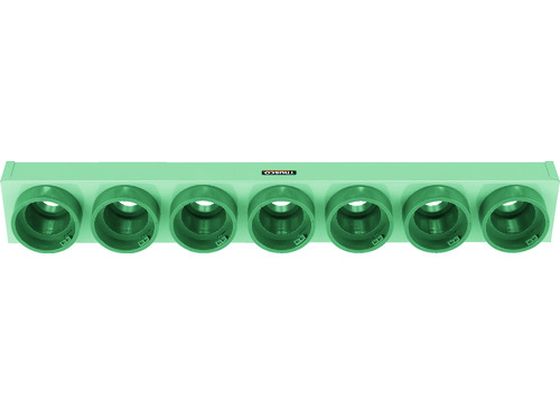 ●型番：HSK100-8●間口（mm）：960 ●奥行（mm）：65 ●高さ（mm）：133 ●収納ホルダ数：HSK100A BT（NT）50兼用 7個 ●色：グリーン●ロック機構付（HSK100A・