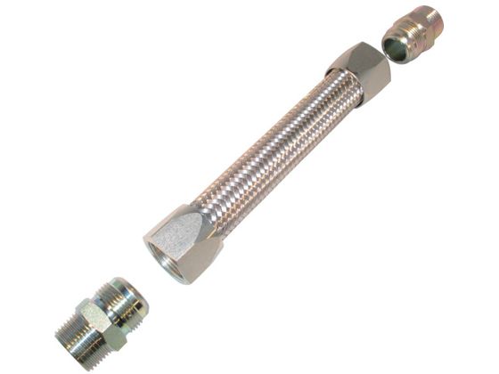 NFK ライトユニオン式(メタルタッチ無溶接式)フレキシブルホース オス×オス型 ( NK-3400MM/SS400-25A-1500L )