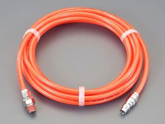 ●内径×外径：５×８ｍｍ●全長：２０ｍ●材質：ウレタン樹脂●取付ねじ：Ｒ１／４"●使用圧力：１．０ＭＰａ●プラグ付●ホースがよじれにくいスイベル金具付