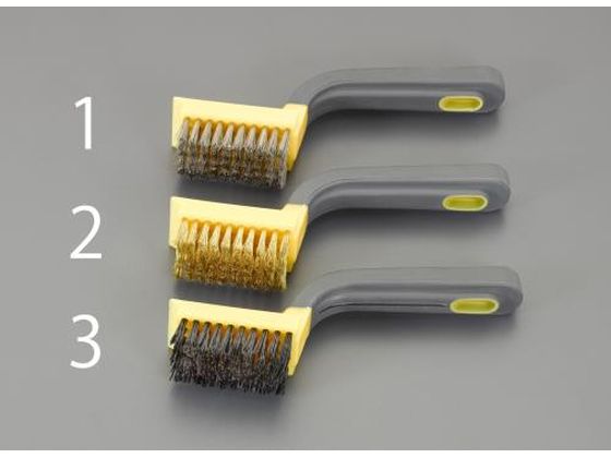 ●行数：５行●全長：１８０ｍｍ●ブラシサイズ：５７×３５ｍｍ●重量：６８ｇ●毛丈：１５．８ｍｍ●線径：０．１７ｍｍ●材質：ブラシ：真鍮柄：ポリプロピレン、サントプレーンゴム●スクレーパー付