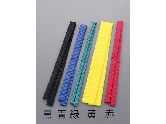 ●材質：ポリオレフィン●１１０℃の加熱で５０％収縮（直径）します。●全長：１ｍ●収縮前内径：φ１５ｍｍ●収縮後内径：φ７．５ｍｍ●色：青●パイプ、ロッド、木柄などの滑り止めに