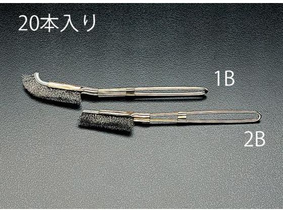 ●ブラシ材質：ステンレス（ＳＵＳ３０４）●先形状：曲●ブラシサイズ：１９×８０ｍｍ●全長：２３０ｍｍ●毛丈：約１５ｍｍ●線径：０．１３ｍｍ●重量：５８ｇ（１本あたり）●入数：２０本