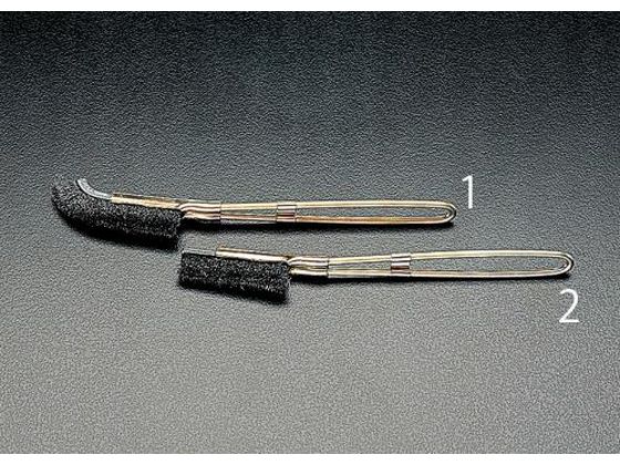 ●ブラシ材質：スチールワイヤー●形状：曲●ブラシサイズ：１９×８０ｍｍ●線径：０．２ｍｍ●毛丈：約１５ｍｍ●全長：２３０ｍｍ●入数：１本