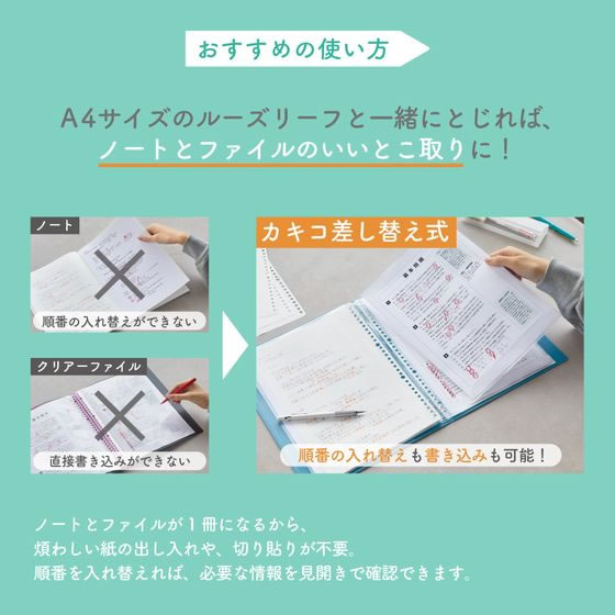 キングジム クリアーファイル カキコ 差替式 10枚 20ポケット A4
