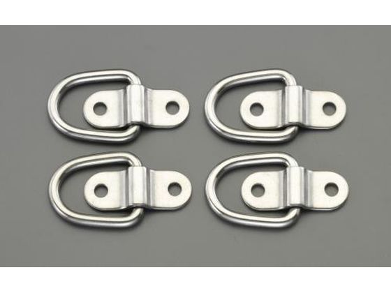 ●材質：ステンレススチール●リング幅：３８．１ｍｍ●穴径：φ６．５ｍｍ●ロープや紐をトラックに取り付けるのに便利●線径：６ｍｍ●プレートサイズ：５２×２０ｍｍ●使用荷重：１３６ｋｇ●入数：４個入り