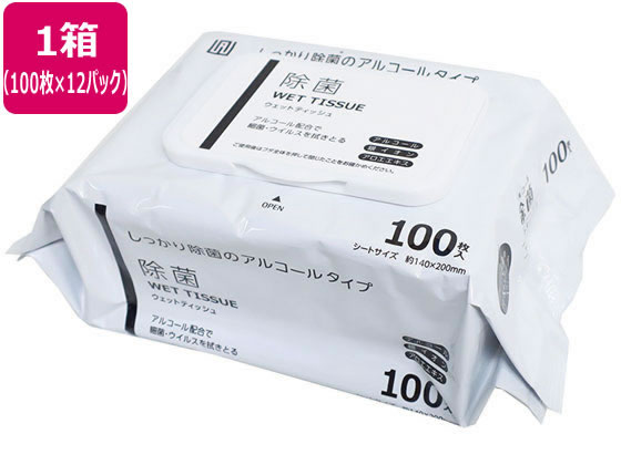 ウェットティッシュ AI-WILL 除菌 ウェットティッシュ アルコールタイプ 厚手 100枚×12P