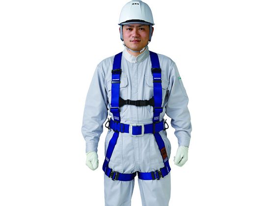 ●型番：574A-SK-B●サイズ：フリー ●色：ブルー ●腿バックル：ワンタッチ ●胴ベルト寸法（mm）幅×長さ：50×1200 ●ベルト幅（mm）：47 ●胴ベルトバックル：軽量バックル ●胸ベル