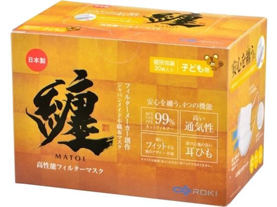 ●サイズ：子ども用●注文単位：１箱（３０枚）【使用上の注意】●本品は有害な粉塵やガス等の発生する場所でのご使用はできません●ノーズフィッター部にはアルミニウムを使用しています●万一、赤み、かゆみ、かぶ