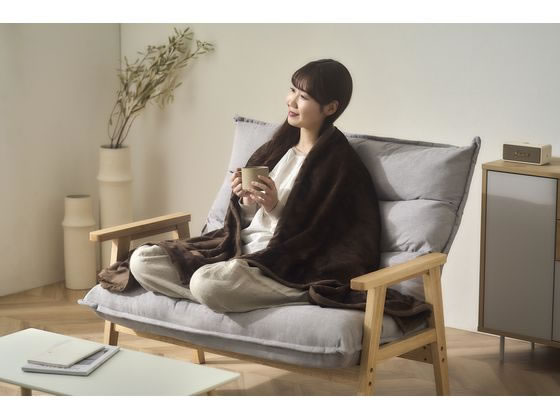 アイリスオーヤマ 電気かけしき毛布 ダークブラウン EHB-FR1813B-DT