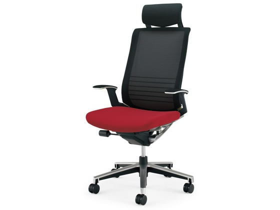 ●品番：ＣＲ−ＧＡ２５０５Ｅ６ＧＭＲ５−Ｗ●カラー／本体・背：ブラック、座：シグナルレッド●外寸法／幅〜６８０×奥行６１０〜８８０×高さ１１４５〜１２３５ｍｍ●座面寸法／幅５００×奥行４１０〜４６０ｍ