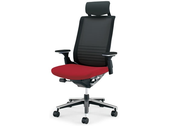 ●品番：ＣＲ−ＧＡ２５１５Ｅ６ＧＭＲ５−Ｖ●カラー／本体・背：ブラック、座：シグナルレッド●外寸法／幅６８５〜６９５×奥行６１０〜８８０×高さ１１４５〜１２３５ｍｍ●座面寸法／幅５００×奥行４１０〜４