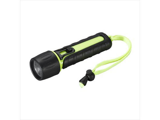 ●使用光源：チップタイプ白色ＬＥＤ（交換不可）●全光束：約１９０ｌｍ（最大値）●材質：ＡＢＳ●本体カラー：グリーン●本体寸法：約Φ４５×（Ｈ）１６０ｍｍ●本体重量：約１００ｇ（本体のみ）●包装形態：台
