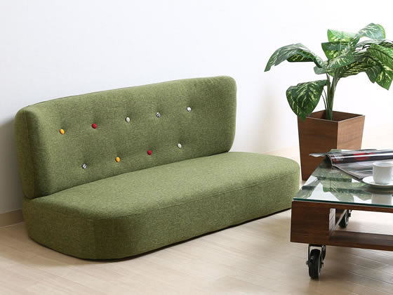 不二貿易 ソファ 2人掛け デイジー W1230 グリーン 34263 通販
