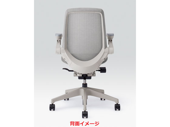 イトーキ ノートチェア ハイバック 肘無 本体ライトグレー カナリア 