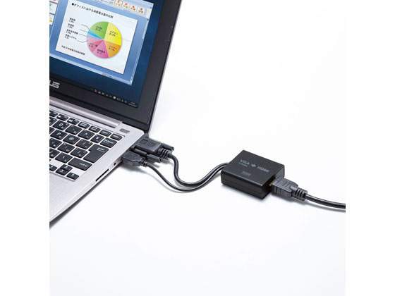 ６個セット　SANWA　VGA信号HDMI変換コンバーター　VGA-CVHD2 サンワダイレクト本店 サンワサプライ【オフィス・PC周辺通販】