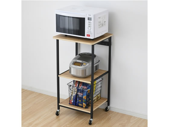 キッチンワゴン DRW-41 (OAK/BLACK) shimachu_041357-4983771988141-00