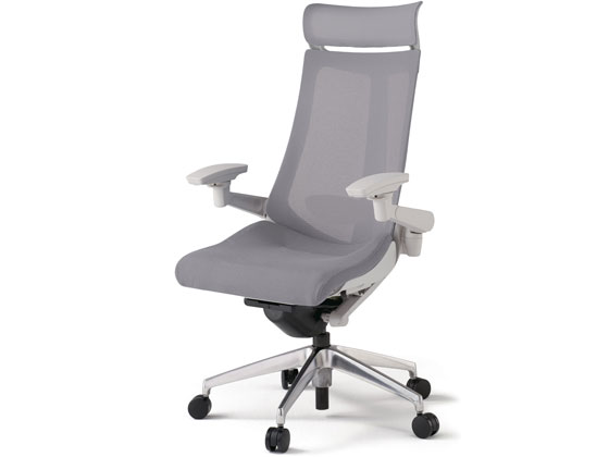 ●品番：ＫＧ−４５７ＪＶＥ−ＺＮＷ６●メッシュバック●アジャスタブル肘●外寸法：幅６８０×奥行６８０×高さ１１５０〜１２６５ｍｍ●座面高さ：４４０〜５５５ｍｍ●座面寸法：幅５４０×奥行３６５〜４４０ｍ
