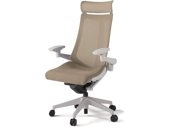 ●品番：ＫＧ−４７７ＪＶＥ−ＧＮＹ３●メッシュバック●アジャスタブル肘●外寸法：幅６８０×奥行６８０×高さ１１５０〜１２６５ｍｍ●座面高さ：４４０〜５５５ｍｍ●座面寸法：幅５４０×奥行３６５〜４４０ｍ