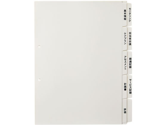プラス たすけあ 利用者カルテ用インデックス 5山×2 98-078 通販