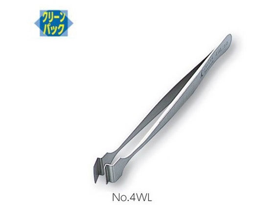 6-6968-04 Xタイプフラットピンセット 扁平 ステンレス（SUS316L
