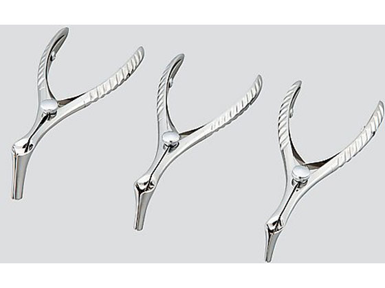 いし-24羽/ステンレススチール製 鼻鏡 耳鏡 トレー等まとめて 救急 衛生管理用品 耳鼻科器具 アズワン 鼻鏡[ハルトマン式] ステンレス製 大 通販フォレストウェイ