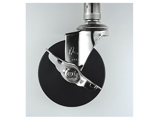 ●車輪径：１００ｍｍ●取付高：１２６ｍｍ●材質：ＭＣナイロン車 ストッパー付●ステンレス金具●許容荷重：５０ｋｇ●ねじ径：ＵＮＦ１／２×２０山●製造国：日本●生産国：日本