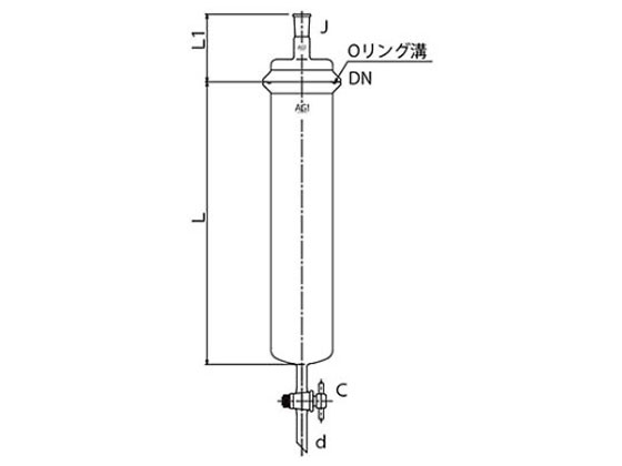 旭製作所 PTFEコック付クロマトカラム 3808シリーズ-