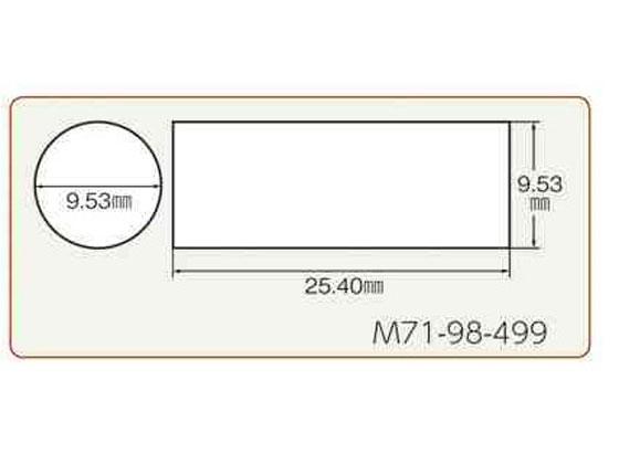 ●型番：Ｍ７１−９８−４９９●１．５・２．０ｍＬチューブ用 丸四角ラベル●ラベルサイズ（ｍｍ）：２５．４×９．５３●入数：１箱（５００枚／巻）●材質：白ナイロン布ラベル●耐熱温度：−１９６〜＋９０℃●