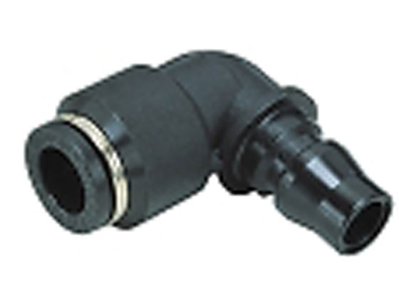 ●使用流体：空気●最高使用圧力：０．９ＭＰａ●使用真空圧力：−１００ｋＰａ●使用温度範囲：０〜６０℃（凍結なきこと）●ＲｏＨＳ対応●２０シリーズ プラグ●形状：エルボワンタッチ継手タイプ●接続サイズ（