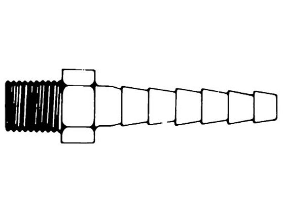 Merck 1 4in. NPTF to 5 16in. I.D. hose adapt PP 2 Pk 2PK XX4304704