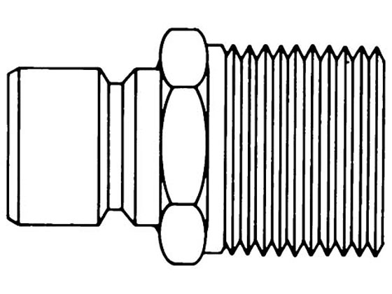 Merck Hose Connector 1 4in. NPTF quick-release nipple 2PK XX6700028