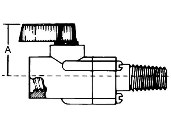 Merck Housing Ball Valve PL-1 1 4in. Delrin. NPTM NPTF 1 Pk 1PK XX1100001