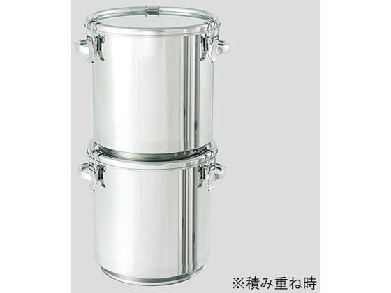 日東金属工業 積み重ね式ステンレス密閉容器 20Lφ300×322×0.8mm CTH