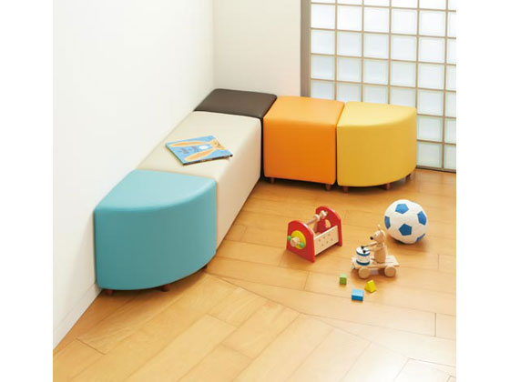 LUCKILA ブロックソファ ラウンド ブラウン 通販【フォレストウェイ】