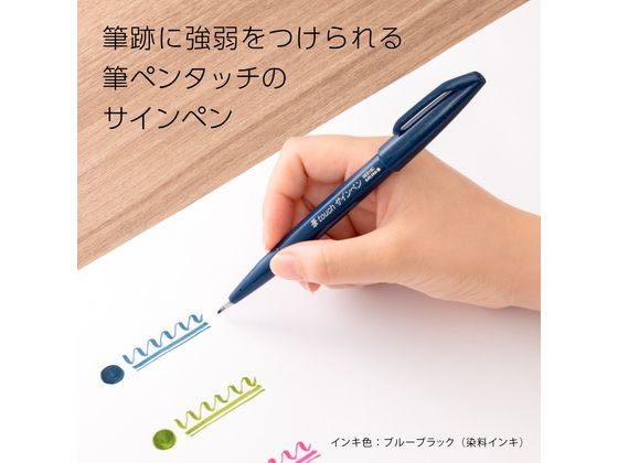 心奏専用ページ ぺんてる 筆タッチサインペン ブルーブラック SES15C-CA 通販