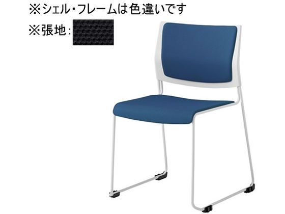 ●品番：８１０５ＶＣ ＦＳＦ１●カラー：フレーム／シルバー、シェル／ブラック、張地／ブラック●サイズ：幅５１２×奥行５３１×高さ７８１ｍｍ●座面高さ：４３５ｍｍ●質量：４．５ｋｇ●スタッキング１０台（