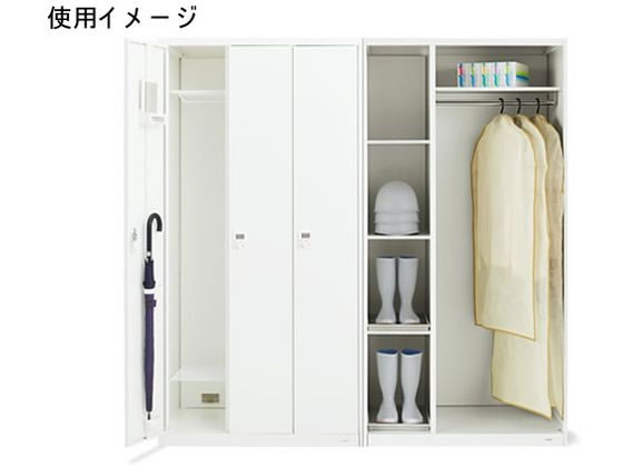 オカムラ VILLAGE 2人用ロッカー ダイヤル錠 ホワイト 8VL12D Z924