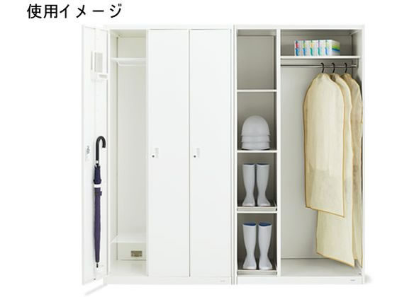 オカムラ VILLAGE 4人用ロッカー シリンダー錠 ホワイト 8VL14C Z924 