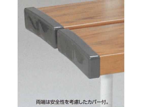 テラモト 折りたたみベンチ 背なし1800 木調 BC3001189 | Forestway