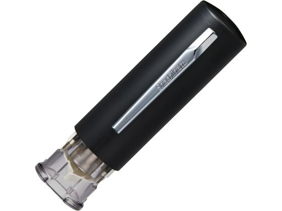 ●印面サイズ：直径６ｍｍ●対応補充インキ：ＸＬＲ−９●本体色：ブラック●ネーム印は補充なしで約３０００回押せます。●捺印時にシャッターが自動的に開くウィングシャッター機構●携帯時に安心なロック付●メー