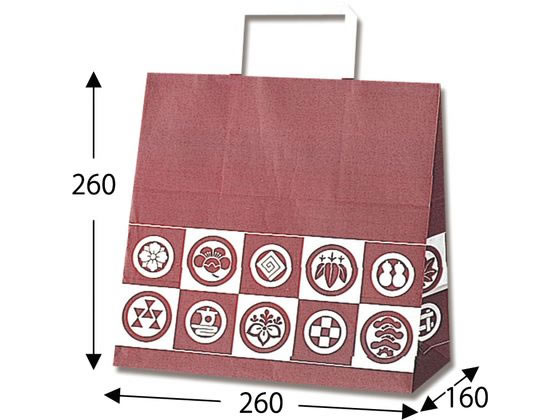 手堤袋 H25チャームバッグ E(平手)50枚入 御用達 HEIKO 紙袋 H25チャームバッグ 26-5(平手) 晒白無地 50枚&frasl;袋 003267500