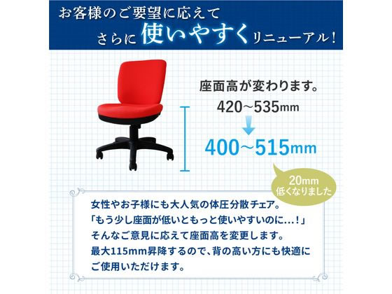 Netforce 体圧分散チェア 肘なし レッド WTB-1-FW-RD 通販【フォレスト